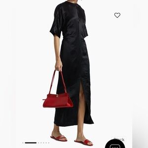 Loulou Studio Linen and silk Black Dress